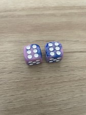 2X Pink Blue Dice Tire Wheel Valve Stem Caps Bike Car Truck Motorcycle Bicycle