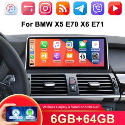 10.25'' Carplay Car Stereo Navi GPS 64GB DAB BT Linkup For BMW X5 E70 X6 E71 CCC