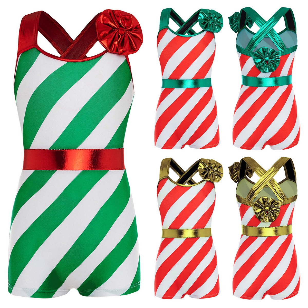 Vestido De Navidad Para Niñas Con Sombrero De Elfo ¡Ideal Para Fiestas Y Actuaciones! Tallas 3-16 Años