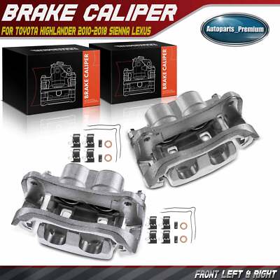 2pcs Front Left & Right Brake Caliper for Toyota Highlander Sienna Lexus RX350