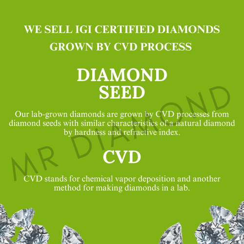 IGI Cert 3.00CT E VS2 Round Cut Lab Grown Diamond Engagement Ring 14K White Gold - Picture 5 of 9