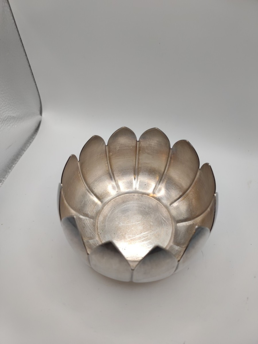 Vintage Flower Frog Silver Plated Lotus / Water Lily Shaped by