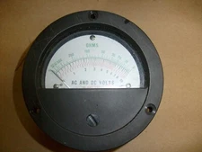 AC and DC VOLTS PANEL METER - OHMS -  10 VAC ONLY - FROM RADIO ESTATE - 0-10