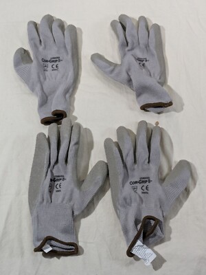 Cordova Cor-Grip II Grey Work Gloves 3805L Rubber-Coated Palm Knit Wrist