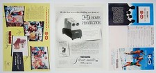 3 Copies of Historical Advertisements Stereo-Matic 500 View-Master 3-D Projector