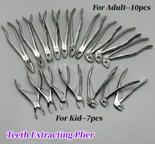 Dental Tooth Extracting Plier Adult Children Surgical Extraction Forceps Kit
