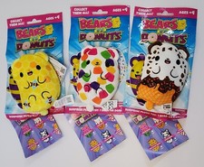 Bears vs Donuts Honey, Gum Drop  Rocky Road 4" Bear Bean Plush Lot