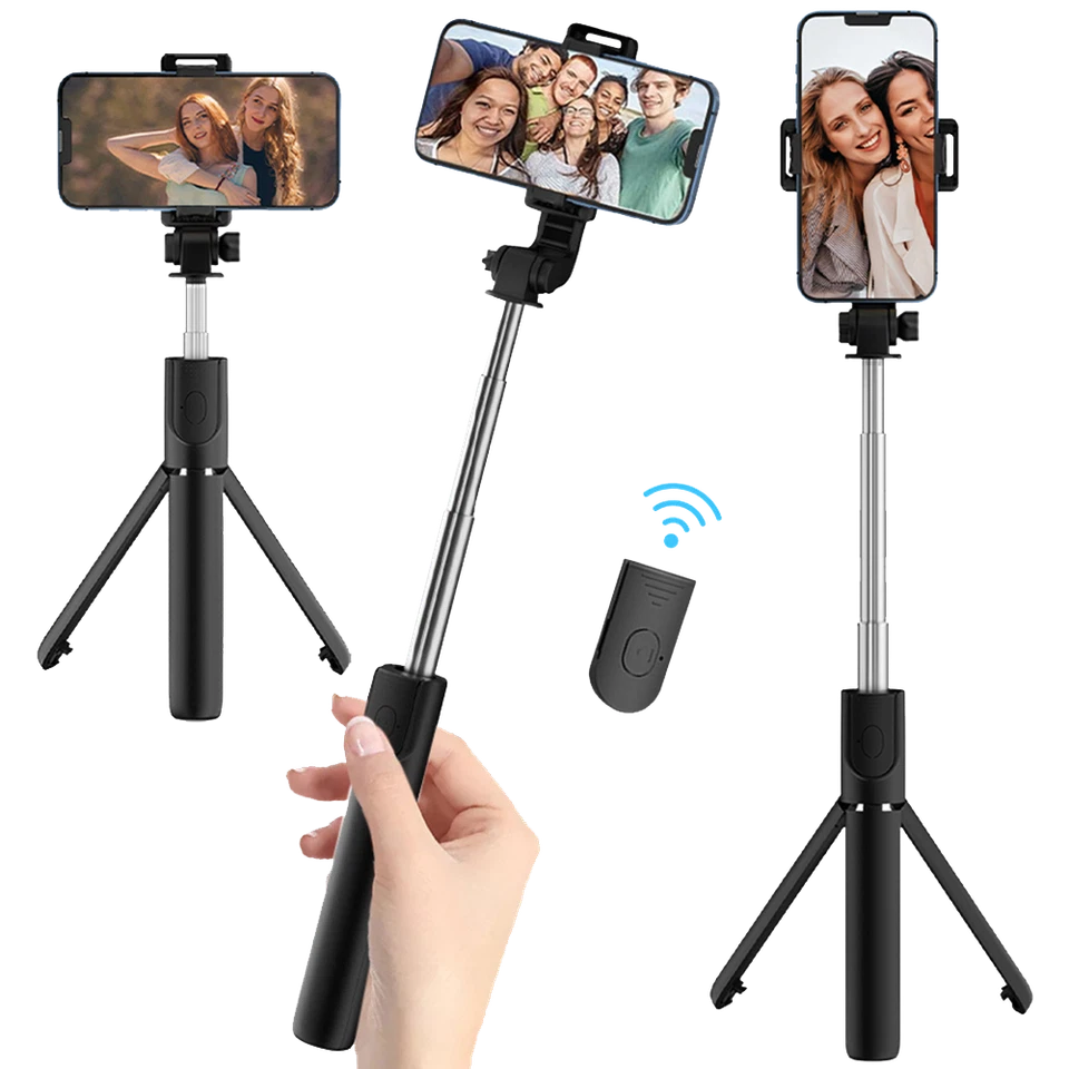Mini Selfie Stick tripod with remote control  for iPhone 14, 13, 12, XR and more - Image 2 of 4