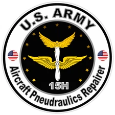 US Army Aircraft Pneudraulics Repairer Bumper Sticker Military Soldier Decal 5"