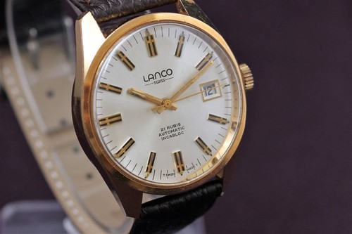 Reloj Lanco Langendorf 21 Rubis Automático Antimagnético SS Hecho en Suiza - Imagen 4 de 10