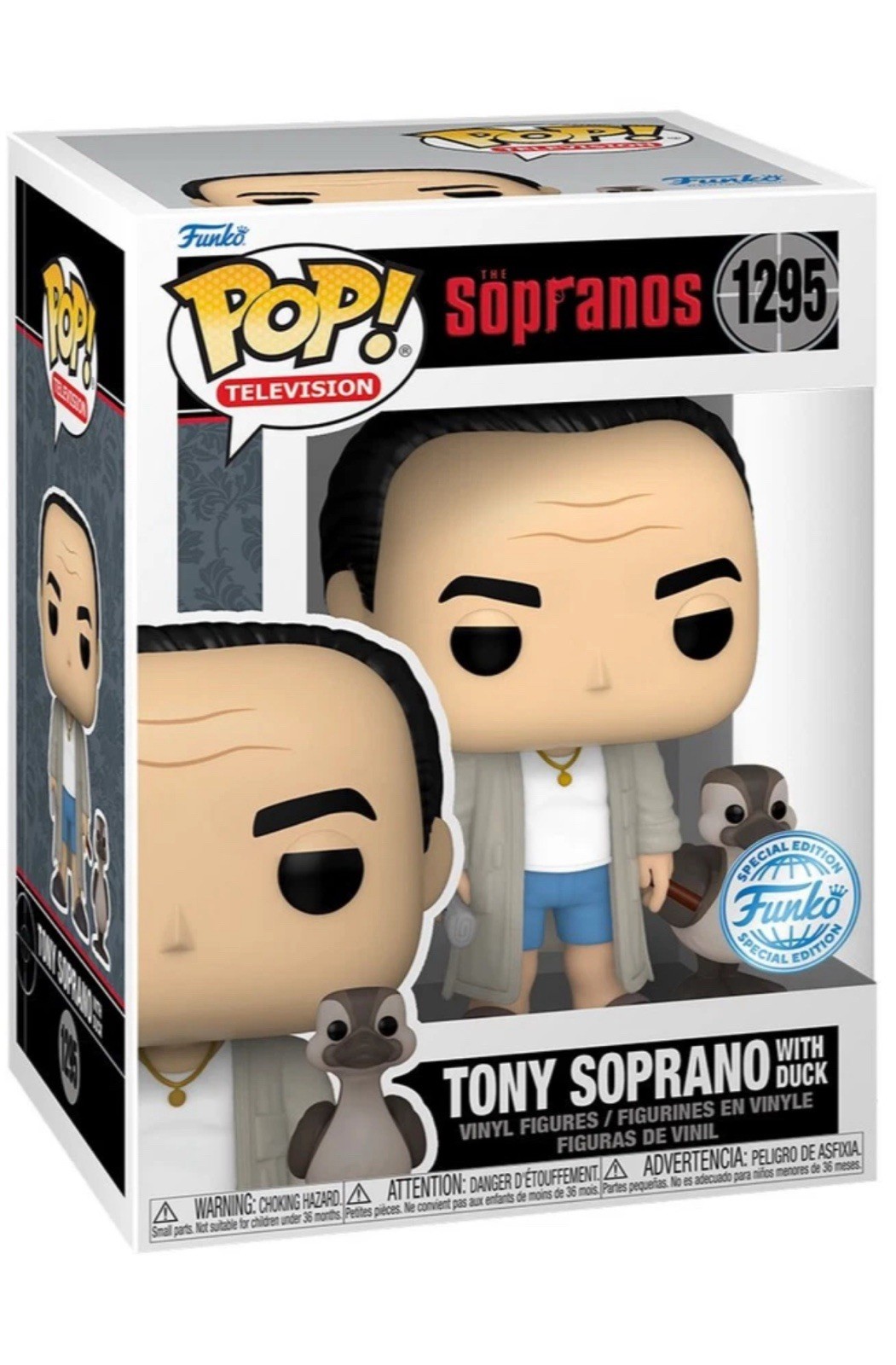 The Sopranos Tony in Robe with Duck POP! Television #1295 Vinyl Figur Funko