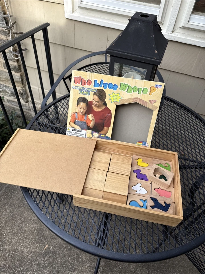 Cadaco Who Lives Where? Matching Memory Game w/ Box - Missing Elephants - Image 3 of 4