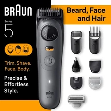 Braun AIO5510 All-in-One Series 5 Trimmer Kit, Moonstone Grey