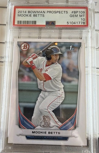 2014 Bowman - Prospects Mookie Betts #BP109 (RC) PSA 10