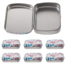  6 scatole per campioni, contenitore in ferro per caramelle, portatile,