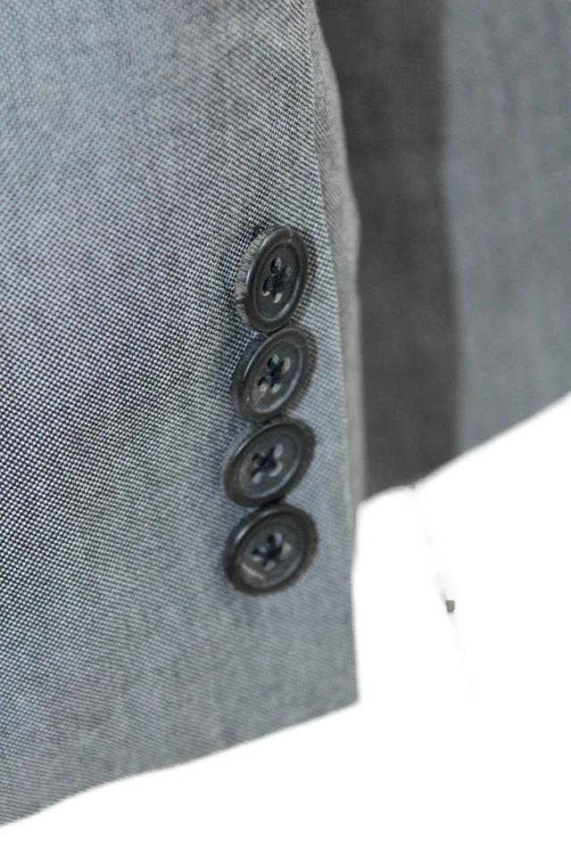 Blazer Marc Jacobs Para Hombres Algodón Dos Botones Manga Larga Forrado Gris Talla 52 Foto 4 de 4