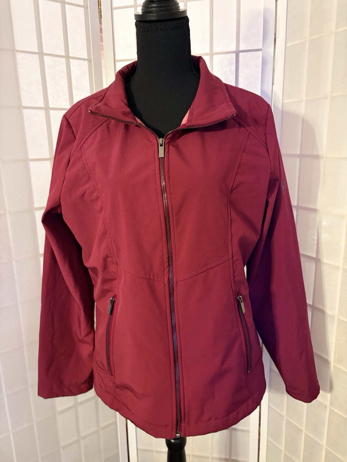 SWISS TECH Wine Soft Shell Light Jacket Full Zip … - image 1