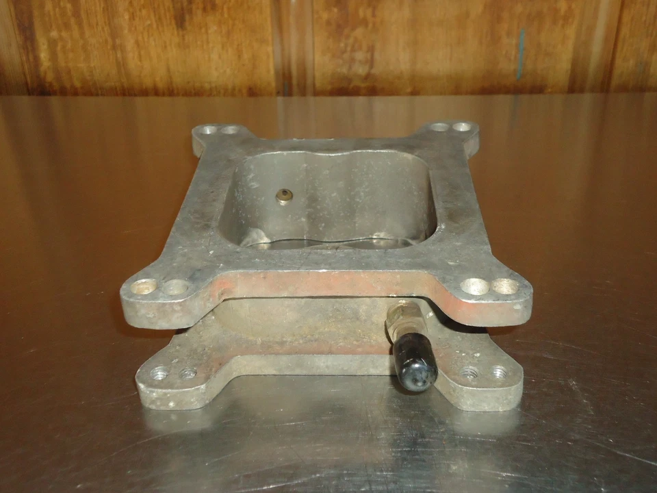 Carburador Offenhauser de 4 barriles abierto espaciador de aluminio de 2" Holley Carb Offy Foto 2 de 4