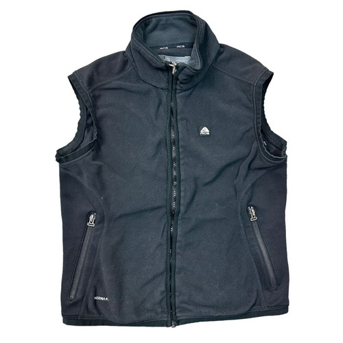 Nike ACG Fleece Gilet Jacket USA Retro Y2K Sports Black Womens Small - Picture 1 of 7