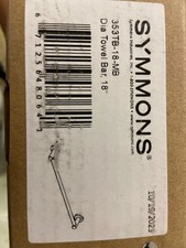 Symmons 353TB-18-MB Dia 18 in. Wall-Mounted Towel Bar in Matte Black