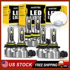 H11 9005 9006 LED Headlight Kit High Low Beam Bulb Super Bright 6500K White A+