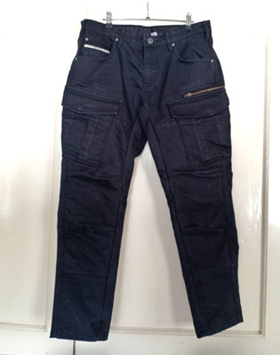  269 John Doe Defender Mono Black Unisex Motorcycle Cargo Jeans W34'' /L30''