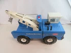 Vintage Mighty Tonka Blue Dual Boom Wrecker, Tow Truck, 24 Hour Service