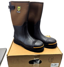 TIDEWE Rubber Work Men 13 Boot W/Steel Shank Waterproof Anti Slip Hunting size