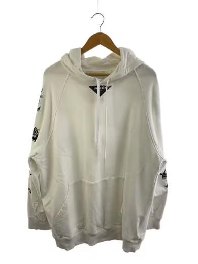 PRADA/hoodie/L/cotton/white/UJL12A S221 10l0