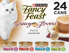 Fancy Feast Purina Gravy Lovers Variety Pack Feast Pate in Wet Cat Food Gravy