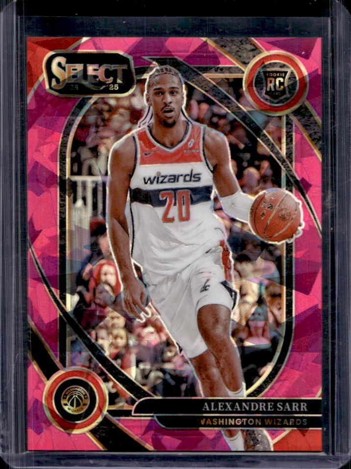 2024-25 Panini Select Alexandre Sarr Courtside RC Pink Cracked Ice Prizm #71/99