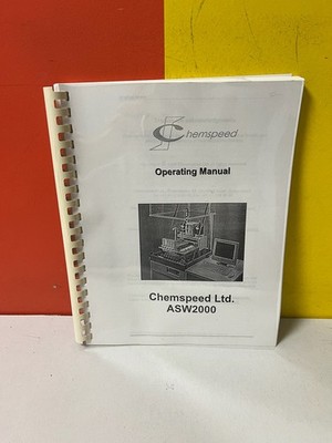 Chemspeed OF-THIS-SOFTWARE-OR-HARDWARE-IS-TO-BE ASW2000 ASW2000 Operating Manual