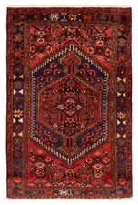 Vintage Hand-Knotted Area Rug 3'2" x 4'10" Traditional Wool Carpet