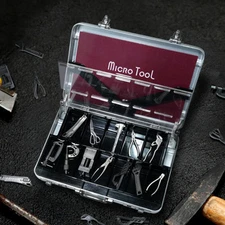 12 Types Micro Tool Set Miniature Collectibles Attaché Case Dad Gift Japan New