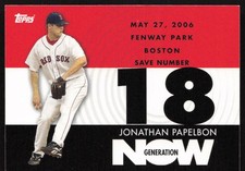 2007 Topps Generation Now Jonathan Papelbon #GN498 Boston Red Sox