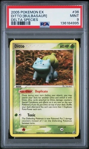 2005 POKEMON EX DELTA SPECIES #36 DITTO [BULBASAUR] PSA 9