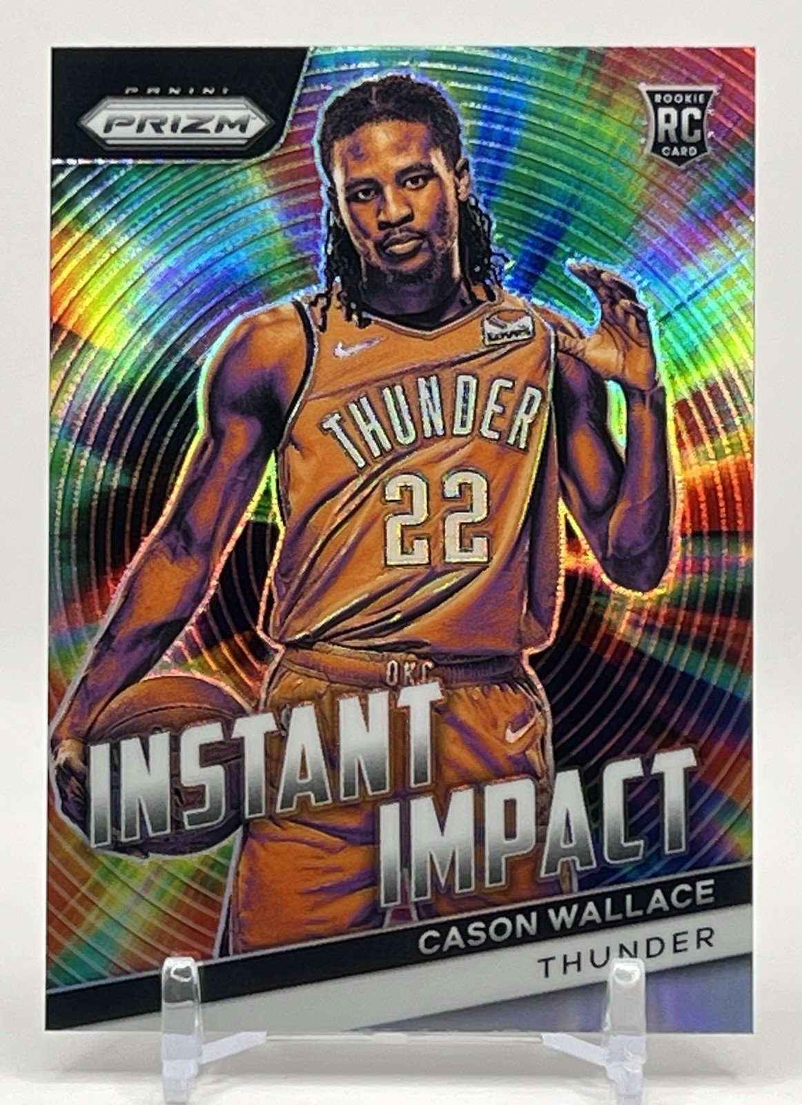 Cason Wallace 2023-24 Panini Prizm #15 Instant Impact Silver Prizm Rookie
