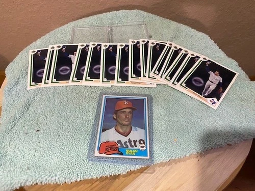 1981 Topps Nolan Ryan Card with (15) 1991 Upper Deck Nolan Ryan Cards