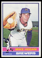 1976 Topps Mike Hegan 377 Milwaukee Brewers