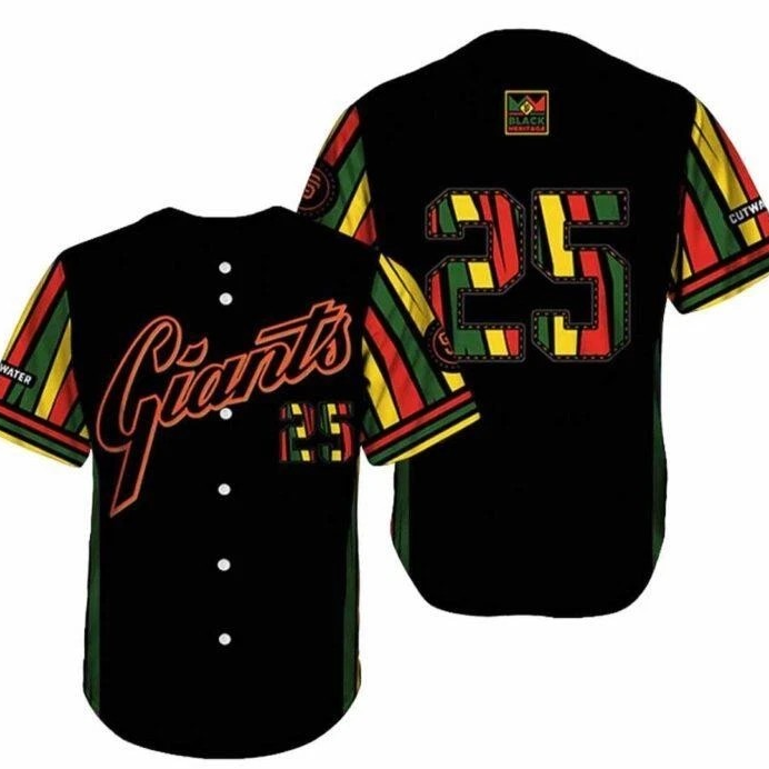 San Francisco Giants 2025 Black Heritage #25 Bonds Jersey size