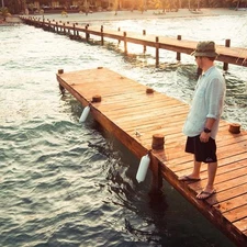 NF-3 Series 5.6" D x 19" L White Twin Eye Cylindrical Inflatable Fender