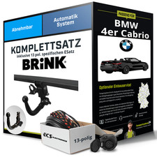 Für BMW 4er Cabrio Typ F33 Anhängerkupplung abnehmbar +eSatz 13pol 13- NEU AHK