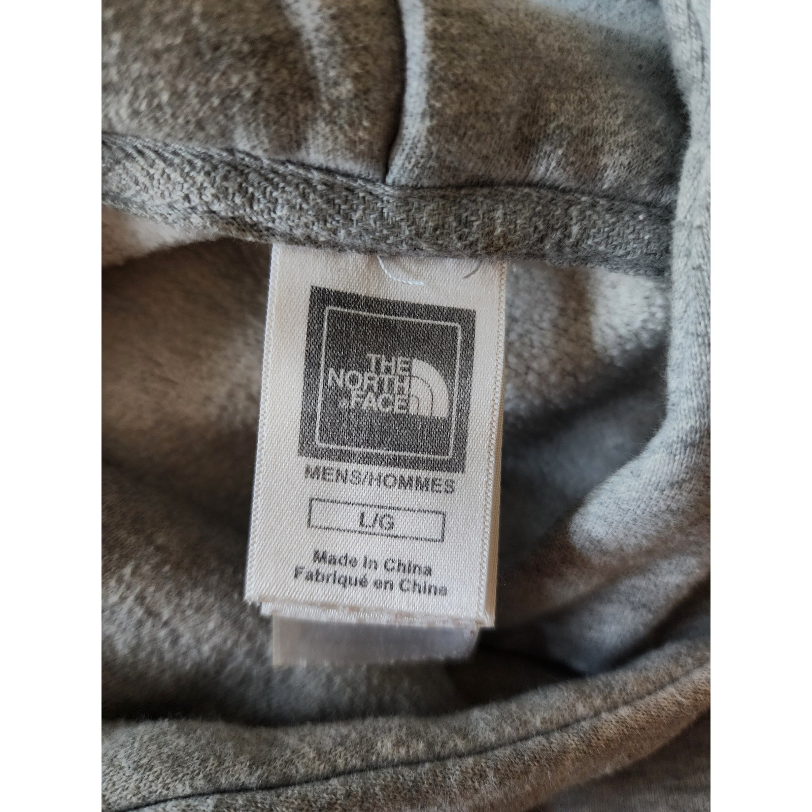 The North Face Mens Gray Hoodie Pullover Logo Spellout Size L image 6
