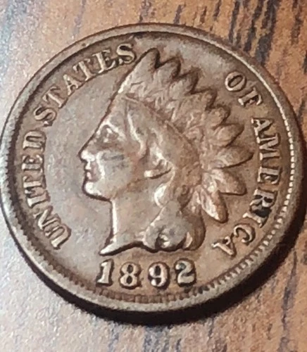 Indian Head Cents 1892 Extra Fine Your Get (1) This Actual Penny E345