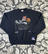 Vintage Phoenix Suns Sweatshirt Size Large Nutmeg Mills Black NBA 90s USA Made