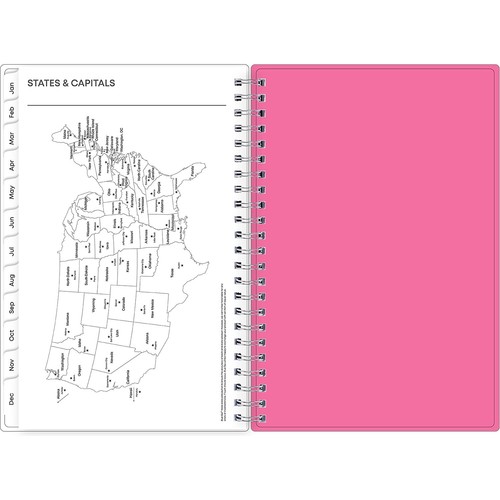 2025 Blue Sky Orchid 5" x 8" Weekly & Monthly Planner Plastic Cover White/Pink - Picture 7 of 8