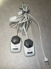 Sunbeam Dual Electric Heating Blanket Pad Controllers 4 Prong 110W White PAC-322