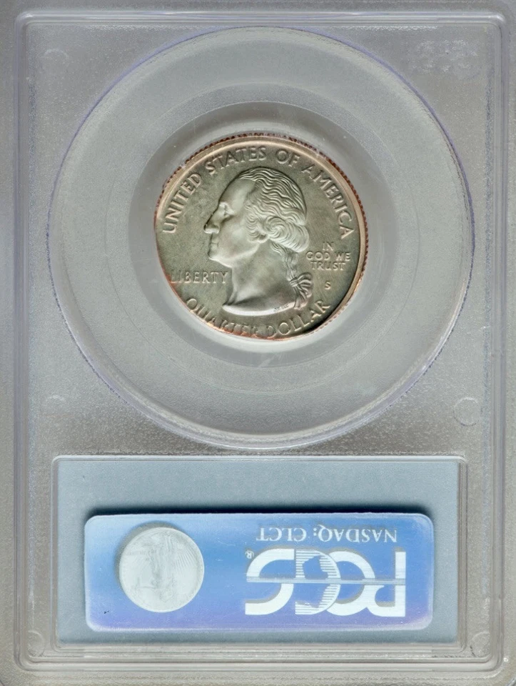 2007-S 25c Clad Utah Statehood Proof Quarter PCGS PR66DCAM Elliptical Planchette - Image 2 of 3