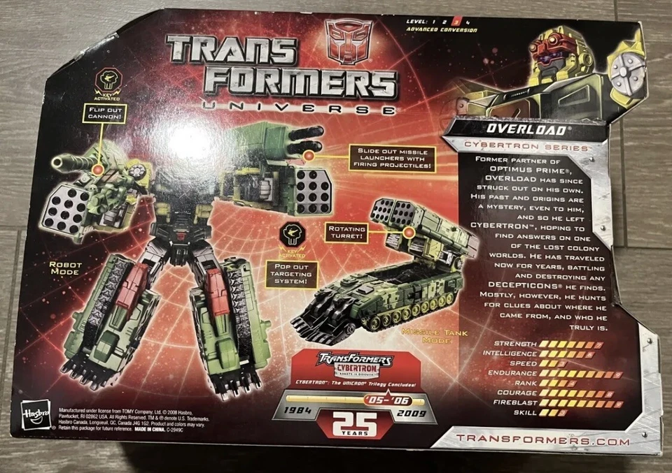 Hasbro Transformers Universe OVERLOAD 25th Anniversary 2009 Generation RARE New - Image 2 of 4