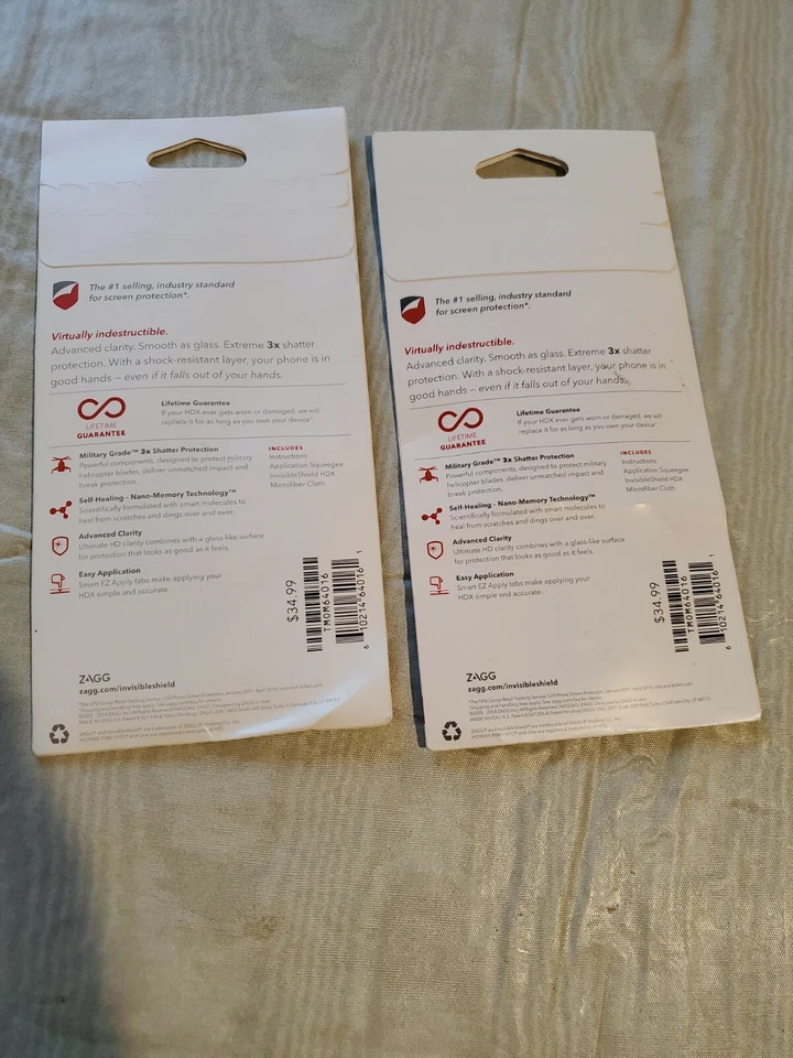Zagg Invisible Shield hdx FULL BODY Protector HD Clarity HTC ONE M9(2 of them) - Image 2 of 2